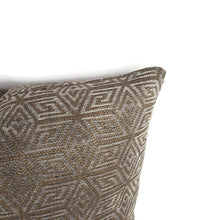 Load image into Gallery viewer, F. Schumacher COSMATI CHENILLE in Smoke Pillow Cover - 20" x 20" Light Gray and Dark Gray Geometric Pattern Cushion Case