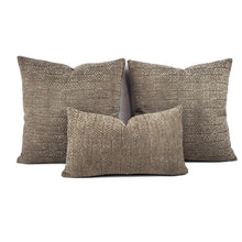 Load image into Gallery viewer, F. Schumacher COSMATI CHENILLE in Smoke Pillow Cover - 20" x 20" Light Gray and Dark Gray Geometric Pattern Cushion Case