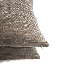 Load image into Gallery viewer, F. Schumacher COSMATI CHENILLE in Smoke Pillow Cover - 20" x 20" Light Gray and Dark Gray Geometric Pattern Cushion Case