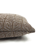 Load image into Gallery viewer, F. Schumacher COSMATI CHENILLE  in Smoke Pillow Cover - 12" x 20" Light Gray and Dark Gray Geometric Pattern Cushion Case