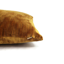 Load image into Gallery viewer, Kravet CHIC VELOUR in Antique Gold Velvet Lumbar Pillow Cover - 12.5" x 20" Silky Plush Gold Velvet Cushion Case