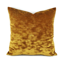 Load image into Gallery viewer, Kravet CHIC VELOUR in Antique Gold Velvet Pillow Cover - 20" x 20" Silky Plush Gold Velvet Cushion Case