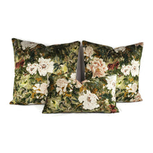 Load image into Gallery viewer, GP & J Baker ORIENTAL GARDEN in Mole Pillow Cover - 20" x 20" Floral Printed Velvet Cushion Case