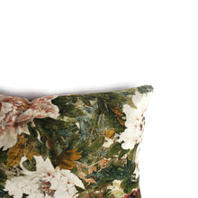 Load image into Gallery viewer, GP & J Baker ORIENTAL GARGEN in Mole Lumbar Pillow Cover - 11" x 20" Floral Printed Velvet Cushion Case