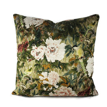 Load image into Gallery viewer, GP & J Baker ORIENTAL GARDEN in Mole Pillow Cover - 20" x 20" Floral Printed Velvet Cushion Case