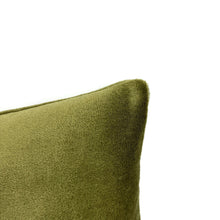 Load image into Gallery viewer, Schumacher Palermo Mohair Velvet in Olive Lumbar Pillow Cover - Select your size - Olive Green Mohair Velvet Rectangle Cushion Cover - 64938