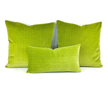 Load image into Gallery viewer, Schumacher Antique Strie Velvet in Lime Pillow Cover - 20" x 20" 69776 Cushion Case