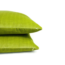 Load image into Gallery viewer, Schumacher Antique Strie Velvet in Lime Pillow Cover - 20" x 20" 69776 Cushion Case