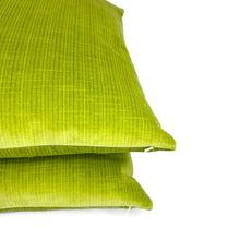 Load image into Gallery viewer, Schumacher Antique Strie Velvet in Lime Pillow Cover - 20" x 20" 69776 Cushion Case