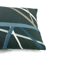 Load image into Gallery viewer, Kelly Wearstler Simpatico Print in Raven Lumbar Pillow Cover - 13" x 20" Lee Jofa Modern Abstract Lines Linen Cushion Cover