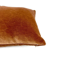Load image into Gallery viewer, Kerry Joyce SCALA in Sepia Mohair Velvet Lumbar Pillow Cover - 12.5" x 20" Solid Brown Mohair Rectangle Cushion Case