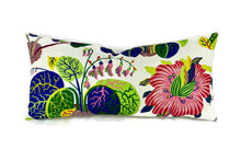 Load image into Gallery viewer, Schumacher EXOTIC BUTTERFLY in Sprint Pillow Cover - 9.5" X 21" Schumacher Bright and Colorful Indoor/Outdoor Pillow in Pink, Blue and Green