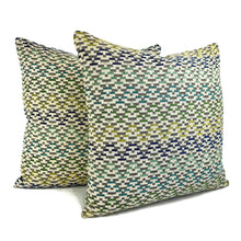 Load image into Gallery viewer, Jane Churchill IGGY in Blue and Green Pillow Cover - 20" x 20" Silver Sage Velvet Cushion Case