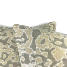 Load image into Gallery viewer, Schumacher RAIN DANCE in Stone Pillow Cover - 20" x 20" Williamsburg Brown and Cream Abstract Pattern Cushion Cover