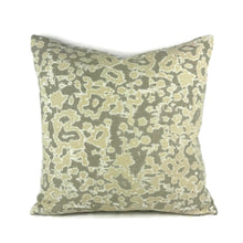 Load image into Gallery viewer, Schumacher RAIN DANCE in Stone Pillow Cover - 20" x 20" Williamsburg Brown and Cream Abstract Pattern Cushion Cover