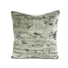 Load image into Gallery viewer, Gray and Silver Velvet Marble Pattern Pillow Cover - 20" x 20" Gray Textured Velvet Cushion Case
