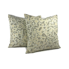 Load image into Gallery viewer, Schumacher RAIN DANCE in Stone Pillow Cover - 20" x 20" Williamsburg Brown and Cream Abstract Pattern Cushion Cover