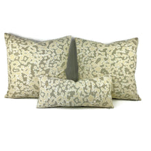 Load image into Gallery viewer, Schumacher RAIN DANCE in Stone Pillow Cover - 20" x 20" Williamsburg Brown and Cream Abstract Pattern Cushion Cover