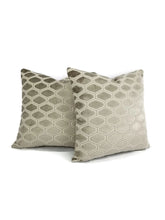 Load image into Gallery viewer, Kravet Couture Added Allure in the color Platinum Cut Velvet Pillow Cover
