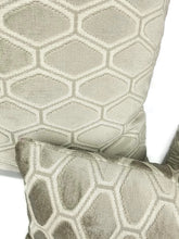 Load image into Gallery viewer, Kravet Couture Added Allure in the color Platinum Cut Velvet Pillow Cover
