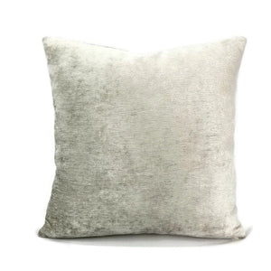 Kravet Basics 33322 in the color 11 Square Pillow Cover - Light Gray Silky Shinny Chenille Cushion Case