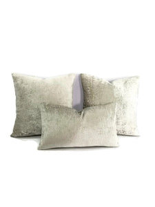 Kravet Basics 33322 in the color 11 Square Pillow Cover - Light Gray Silky Shinny Chenille Cushion Case
