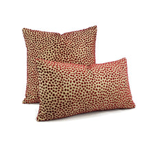 Load image into Gallery viewer, GP &amp; J Baker Cosma in Blush Pillow Cover - Red Velvet Spot Cushion Case
