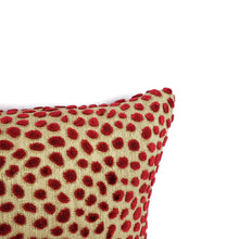 Load image into Gallery viewer, GP &amp; J Baker Cosma in Blush Pillow Cover - Red Velvet Spot Cushion Case
