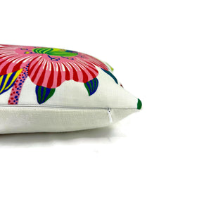 Schumacher EXOTIC BUTTERFLY in Sprint Pillow Cover - 9.5" X 21" Schumacher Bright and Colorful Indoor/Outdoor Pillow in Pink, Blue and Green