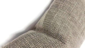 11” x 20" Dark Gray and Gray Basket Woven Chenille Lumbar Pillow Cover