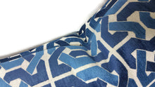 Load image into Gallery viewer, 12&quot; x 20&quot; Groundworks Cliffoney in Blue and White Lumbar Pillow Cover
