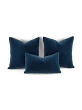 Load image into Gallery viewer, F. Schumacher San Carlo Mohair Velvet in the color Delft Pillow Cover
