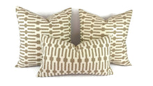 Load image into Gallery viewer, Annie Selke Links in Taupe and Cream Cotton Pillow Cover
