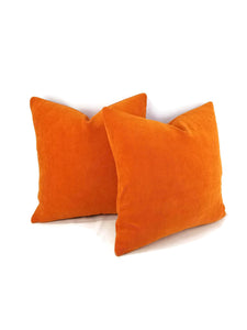 Opuzen Alicante Orange Plush Weave Pillow Cover