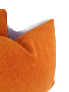 Opuzen Alicante Orange Plush Weave Pillow Cover