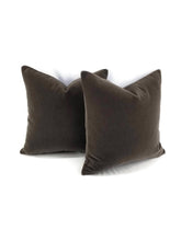 Load image into Gallery viewer, S. Harris Ankara Mohair Velvet in the color Teak Pillow Cover
