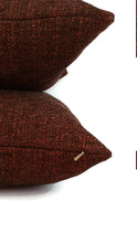 Load image into Gallery viewer, J.F. Fabrics Ajax in Burgandy/Red Textured Weave Pillow Cover
