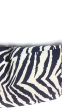 Load image into Gallery viewer, 12&quot; x 20&quot; Dark Navy and Off White Zebra Print Cotton Pillow Cover
