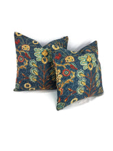 Load image into Gallery viewer, 15.5&quot; x 15.5&quot; Lee Jofa Kerman Floral in the color Indigo Pillow Cover
