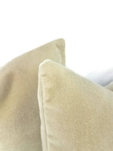 Load image into Gallery viewer, Pollack Sedan Plush in the color Parchment - Light Tan - Beige Velvet Pillow Cover
