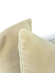 Pollack Sedan Plush in the color Parchment - Light Tan - Beige Velvet Pillow Cover