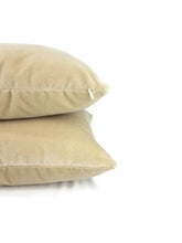 Load image into Gallery viewer, Pollack Sedan Plush in the color Parchment - Light Tan - Beige Velvet Pillow Cover
