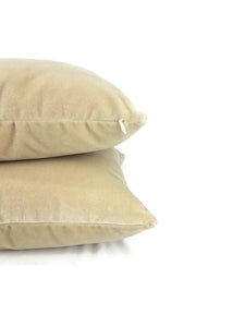 Pollack Sedan Plush in the color Parchment - Light Tan - Beige Velvet Pillow Cover