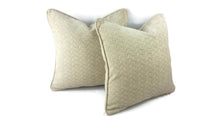 Load image into Gallery viewer, Dusty Cream Chevron Raised Chenille with Self-Welt Pillow Cover
