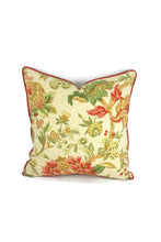 Load image into Gallery viewer, Gramercy Cassis Floral in Rust, Ivory, and Green Pillow Cover
