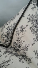 Load image into Gallery viewer, Off white and Dark Brown Toile Pillow Cover
