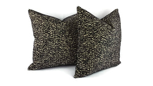 Manuel Canovas - Cowtan and Tout Zebris Black Velvet and Cream Pillow Cover