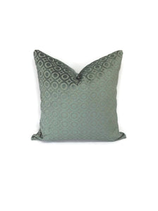 Set of 2: Schumacher Deco Velvet in the color Blue Haze Pillow Cover