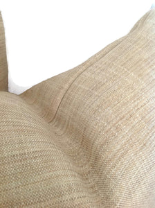 Natural Tan Cotton Pillow Cover