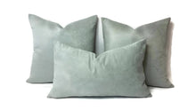 Load image into Gallery viewer, Light Mint Faux Suede Pillow Cover
